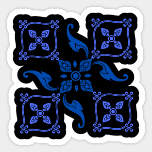 The blue square Sticker